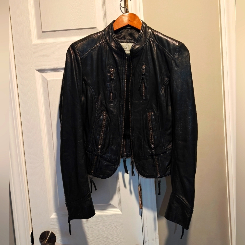 Butter soft moto biker leather jacket